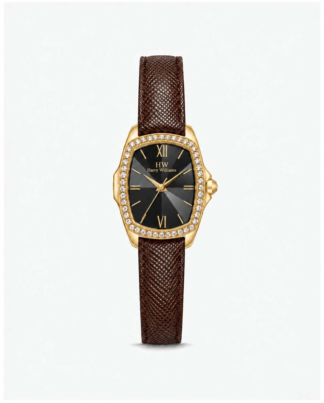 Diamond Dial Quartz Leather