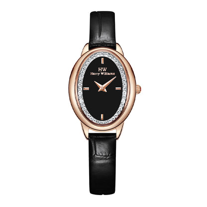 Ellipse Diamond Frame Leather