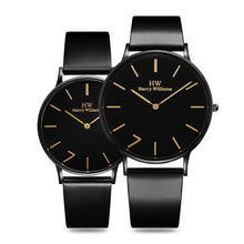 HEY7 Matching Quartz Watch Set – Dual Sizes, Minimalist Dial & Leather Straps