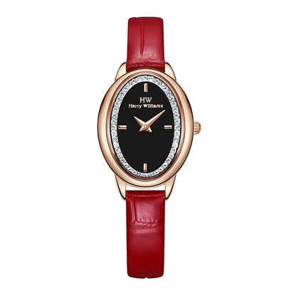 Ellipse Diamond Frame Leather