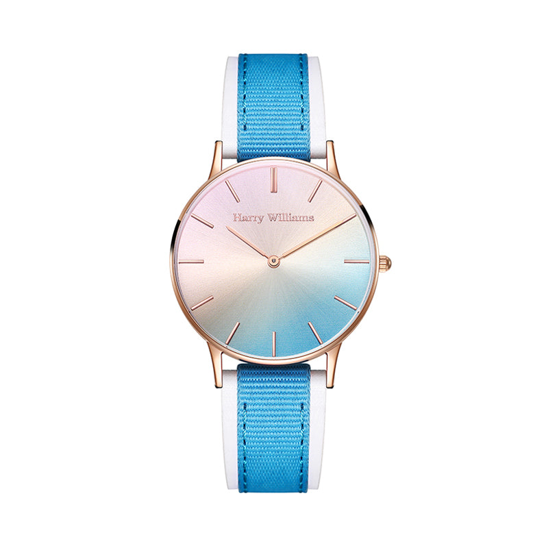 Harry Williams Dazzle Stone Ultra Thin Nylon Quartz Watch for Women