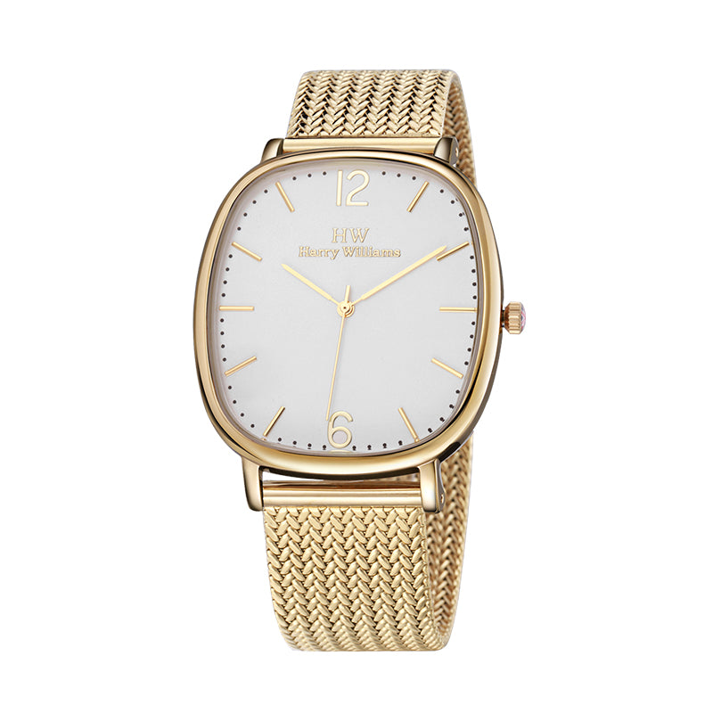 Harry Williams Ultra Thin Minimalist Men's Mesh Strap Quartz Watch