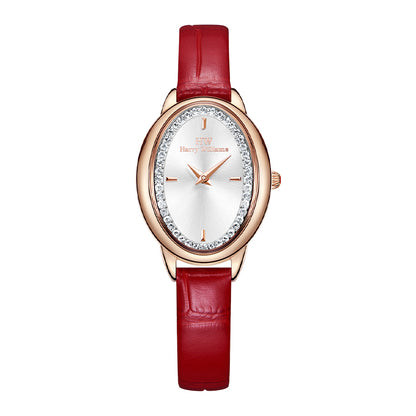 Ellipse Diamond Frame Leather