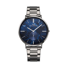 Marble Men’s Classic Quartz Watch – Stone-Effect Dial, Small Seconds & Metal Bracelet