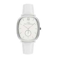 Downing Street Compact Quartz Watch – Cushion Case, Leather Strap & Small Seconds