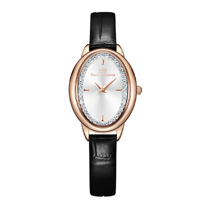 Ellipse Diamond Frame Leather