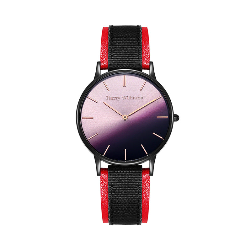 Harry Williams Dazzle Stone Ultra Thin Nylon Quartz Watch for Women