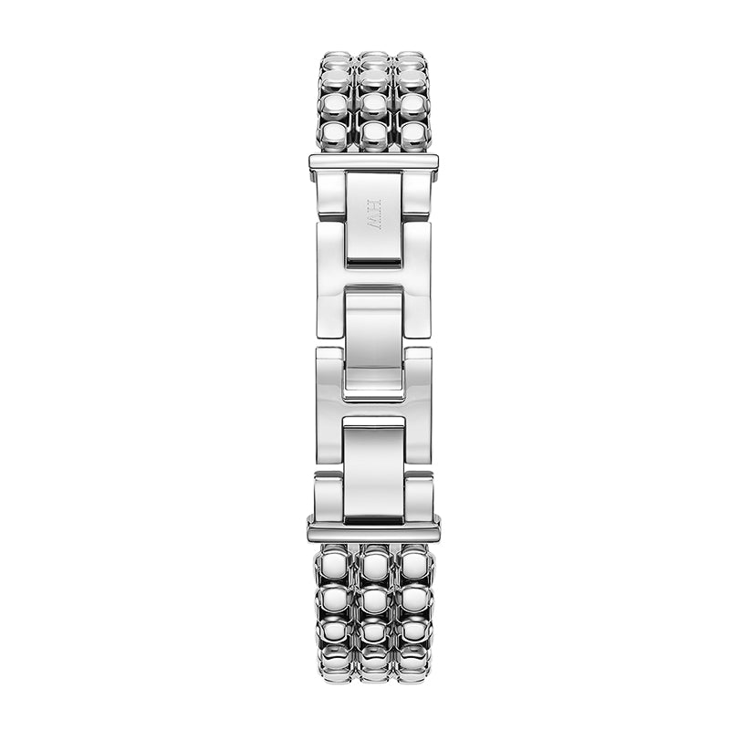 HarryWilliams Women's Swarovski Elements Crystals CD Pattern Dial Beaded Steel Strap Stainless Steel Jewelry Buckle Quartz Watch