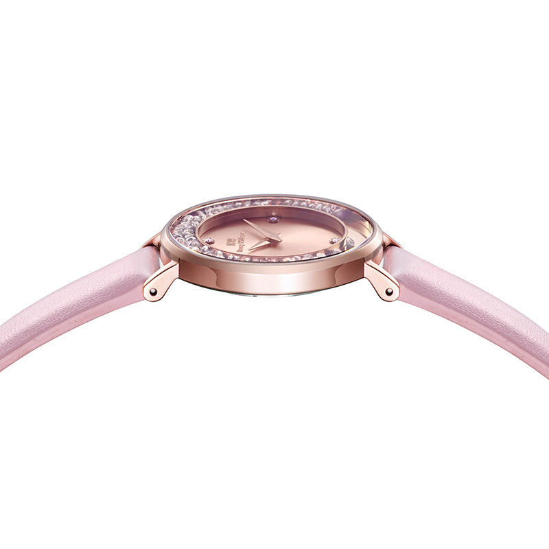 Harry Williams Free Spirit Collection Mirrored Concentric Flowing Swarovski Diamond Elements Dial Strap