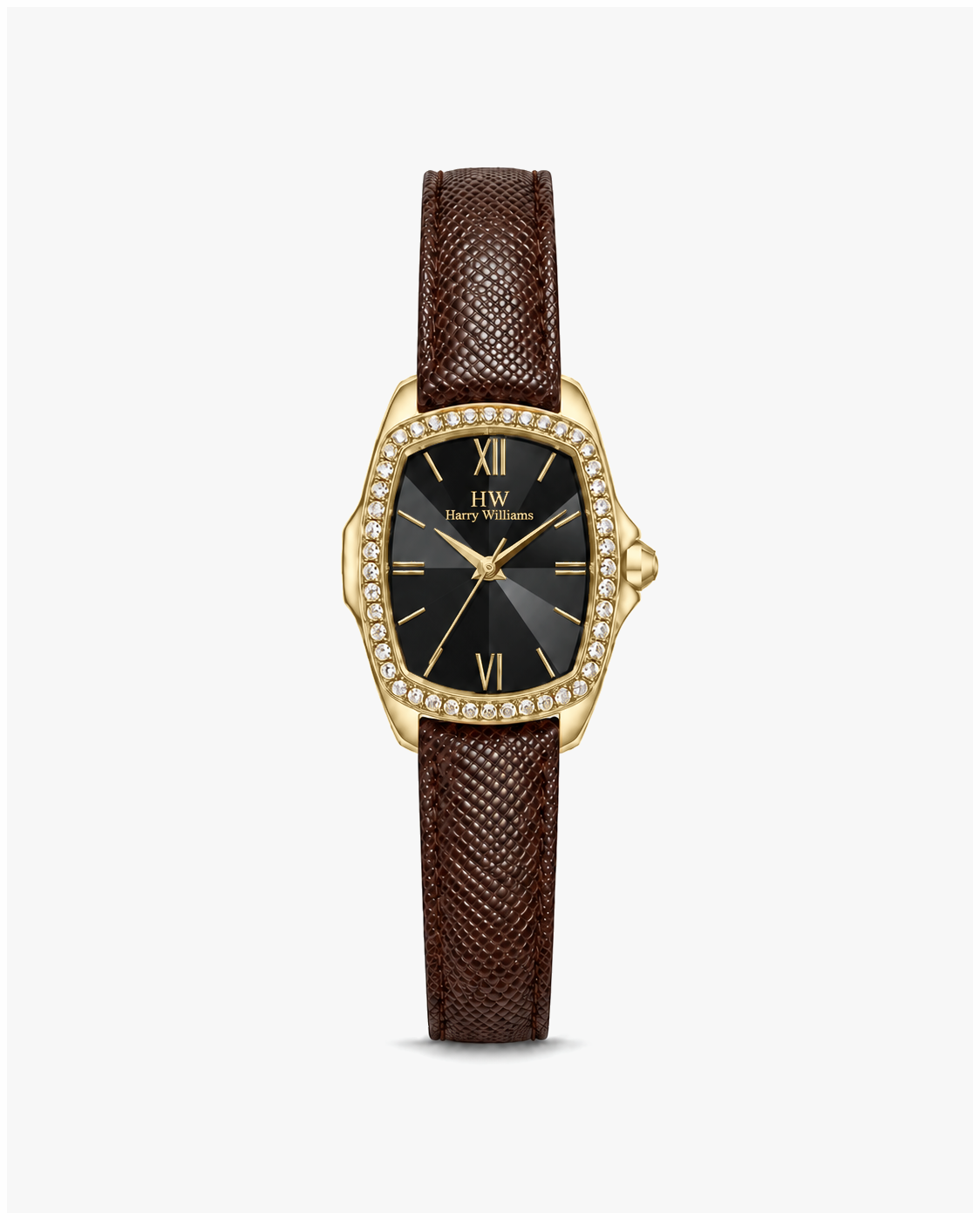 Diamond Dial Quartz Leather