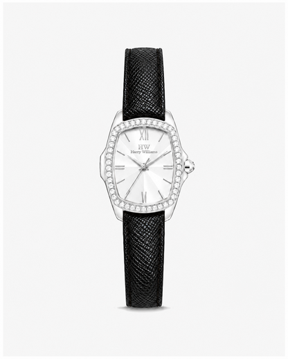 Diamond Dial Quartz Leather