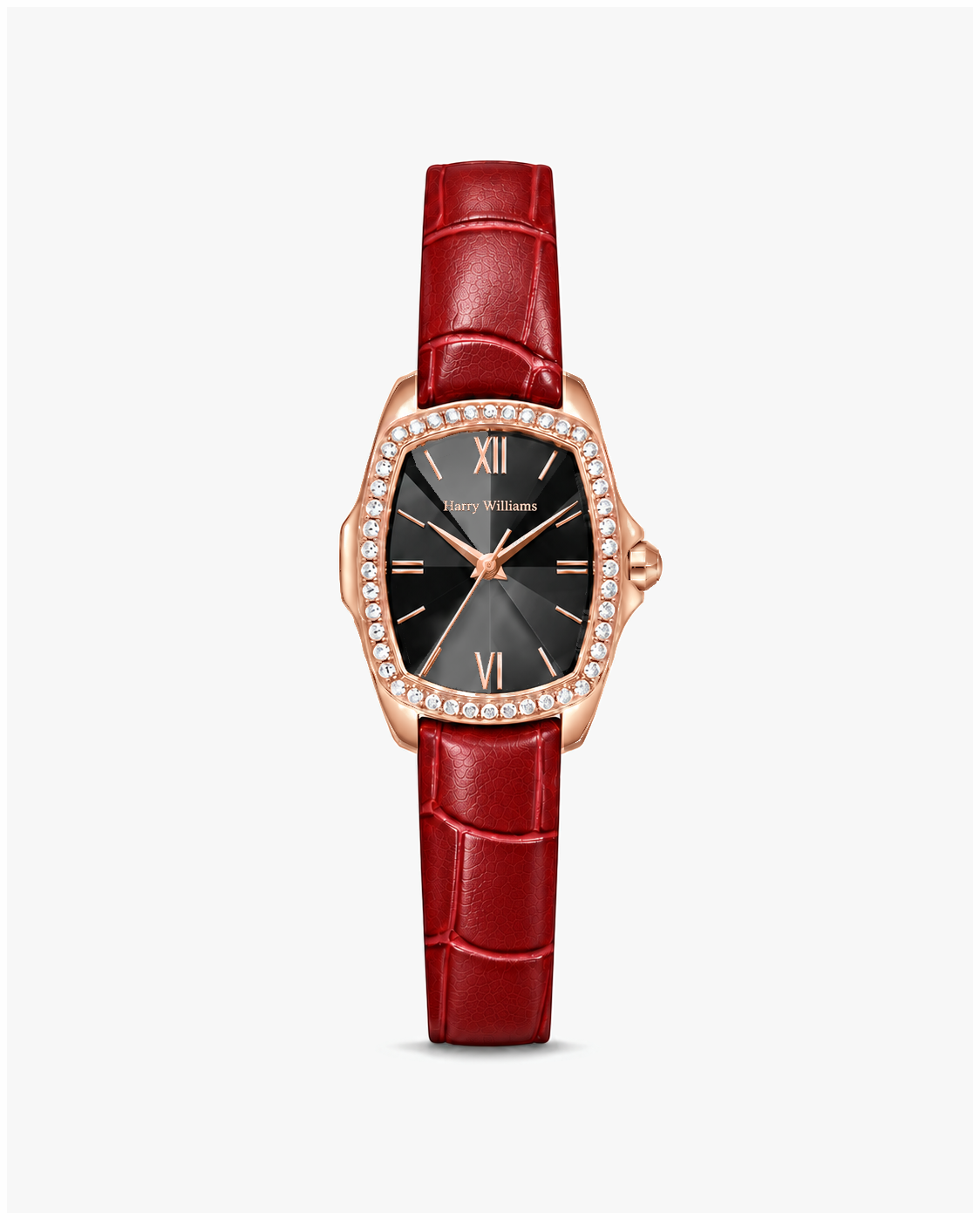 Diamond Dial Quartz Leather