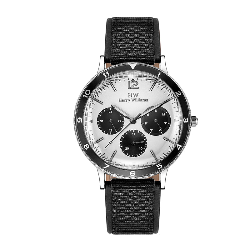 Harry Williams Curved Lens Luminous Hands Multifunction Casual Belt Watch